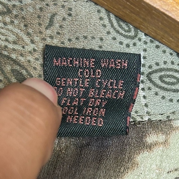 VTG Serenade Plus Sz  L Whimsigoth Flare Sleeve Boho artsy Button Down Sheer Top - Picture 10 of 13